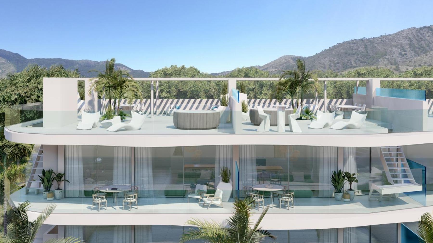 Ferienwohnung Panoramic Seaview Penthouse The Wave Fuengirola Exterior foto